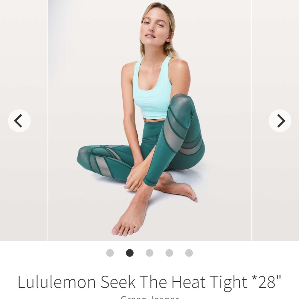 Lululemon Seek The Heat Tight 28in Size 6 Green jasper